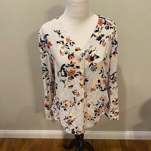Floral Button-Up Blouse